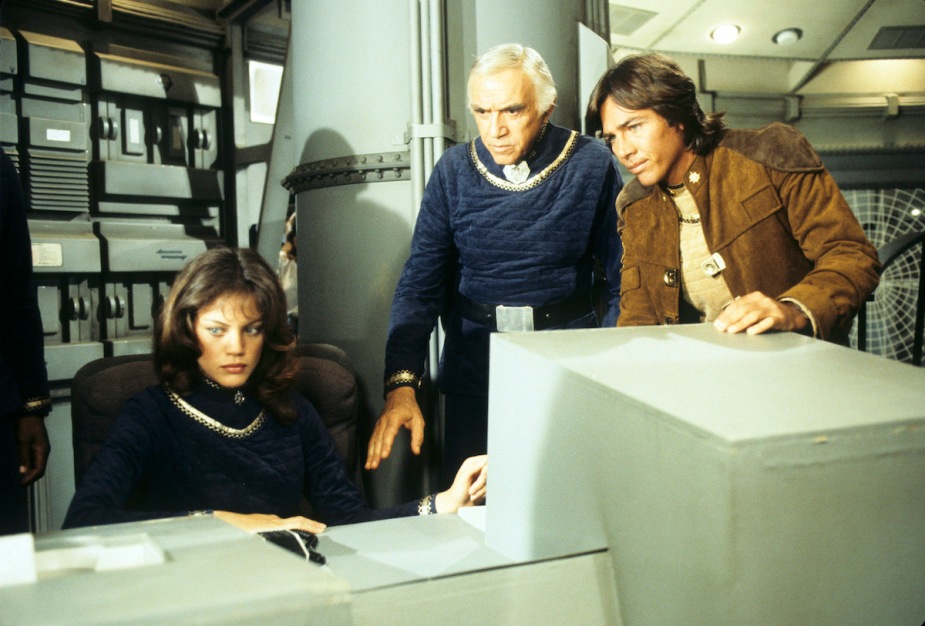 《太空堡垒卡拉狄加》剧组成员玛伦·詹森、洛恩·格林和理查德·哈奇