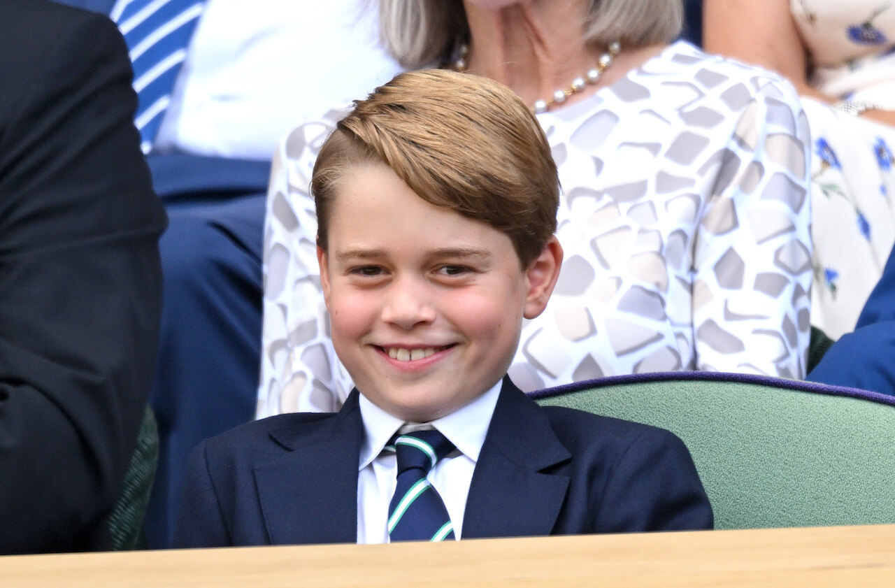 2022年7月10日，乔治王子在英国伦敦举行的全英草地网球和槌球俱乐部男单决赛上。