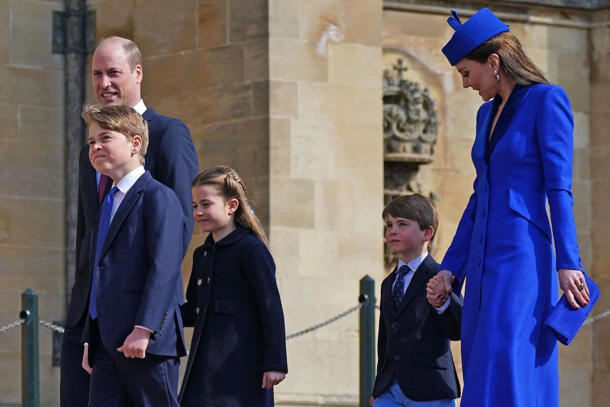 乔治王子，威廉王子，夏洛特公主，比他的兄弟姐妹更自信的路易斯王子，还有凯特·米德尔顿